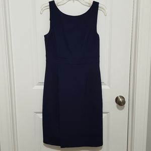 Adrianna Papell Navy Sleeveless Sheath Dress